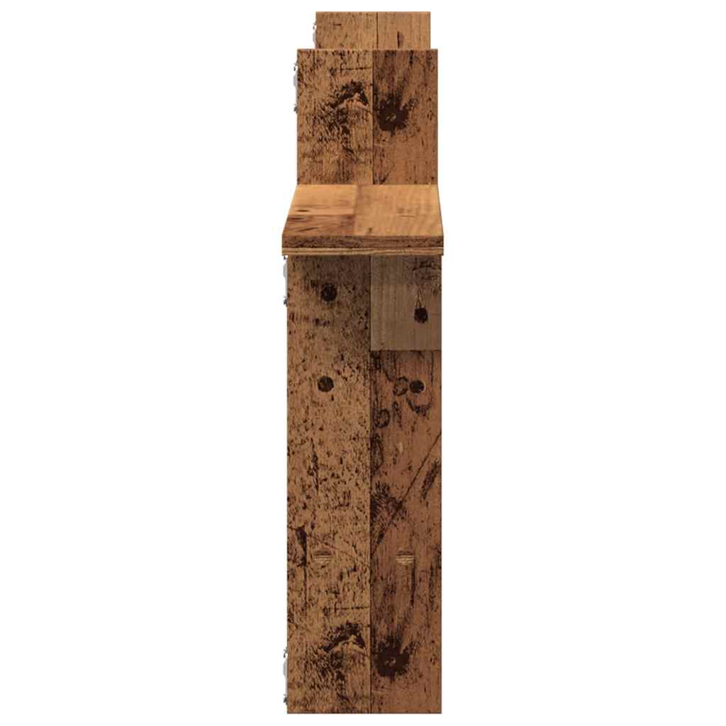 vidaXL Étagères murales 2 pcs Aspect bois de récupération 50x12x50 cm Bois d'ingénierie