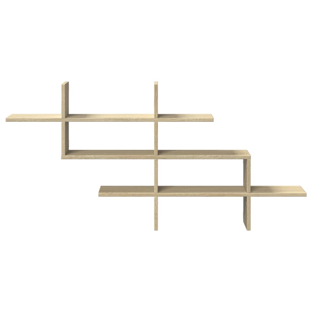 vidaXL Étagère murale chêne sonoma 124,5x18x60,5 cm bois d'ingénierie