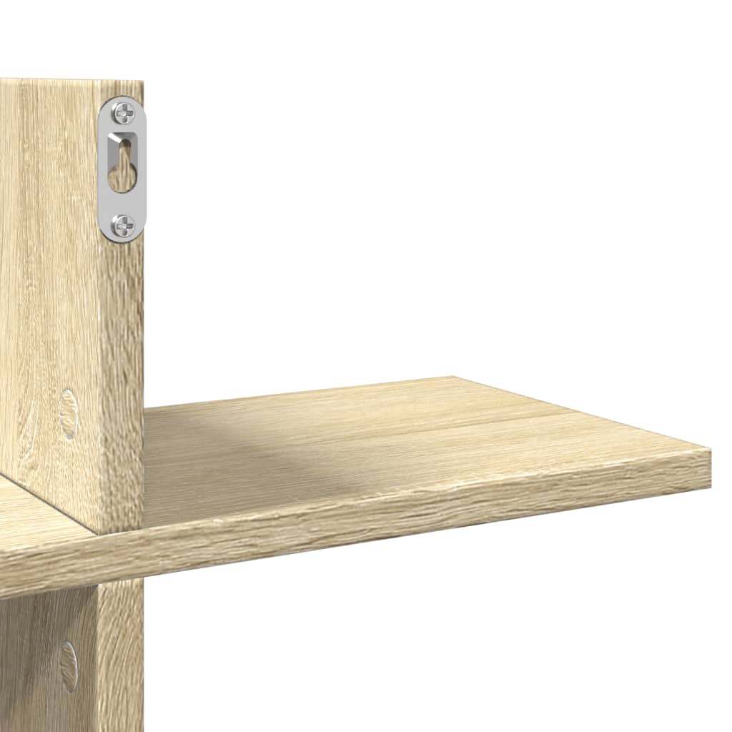 vidaXL Étagère murale chêne sonoma 124,5x18x60,5 cm bois d'ingénierie