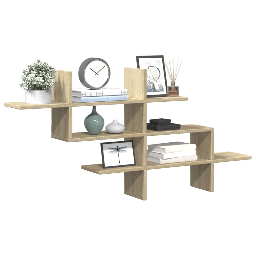 vidaXL Étagère murale chêne sonoma 124,5x18x60,5 cm bois d'ingénierie