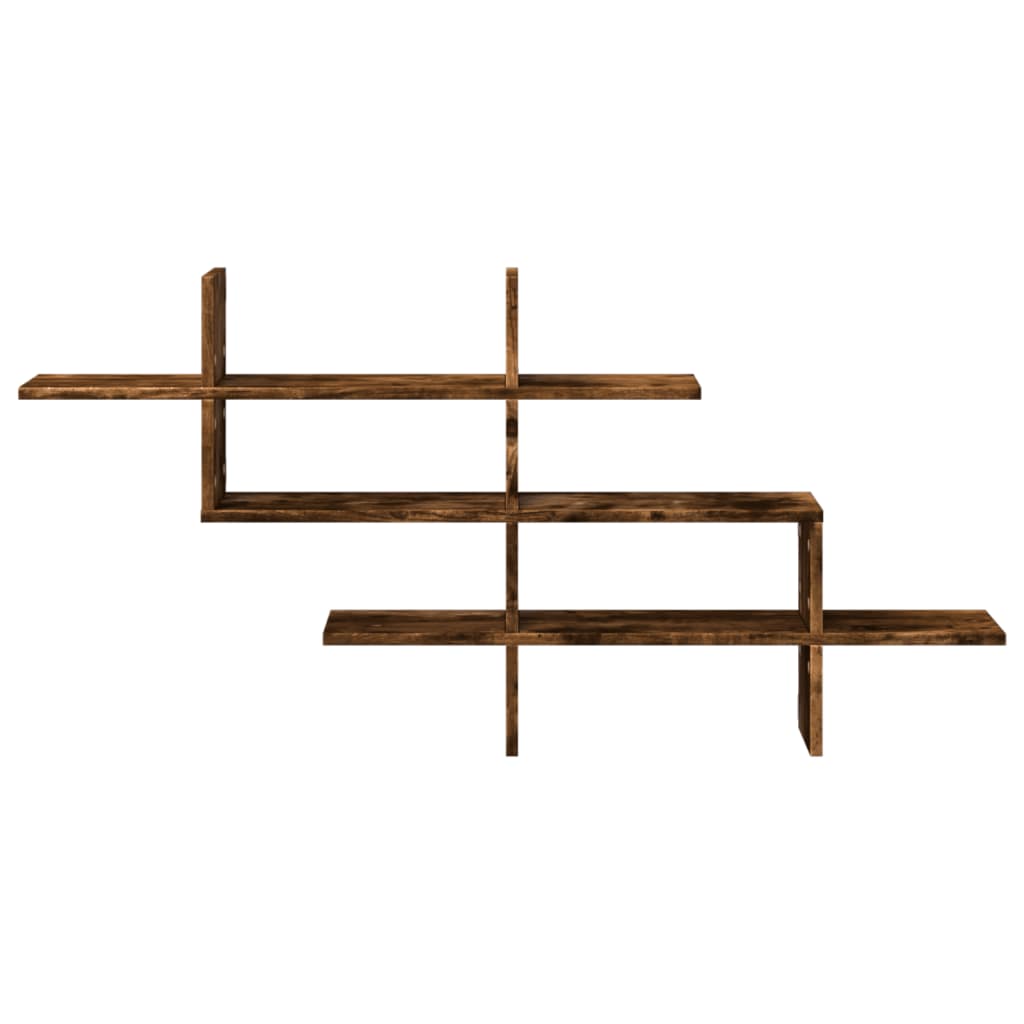vidaXL Wandregal Räuchereiche 124,5x18x60,5 cm Holzwerkstoff