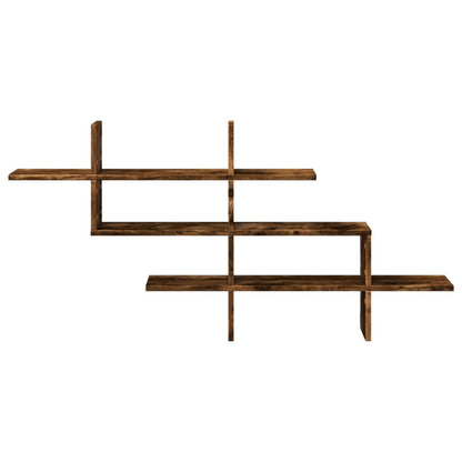vidaXL Wandregal Räuchereiche 124,5x18x60,5 cm Holzwerkstoff