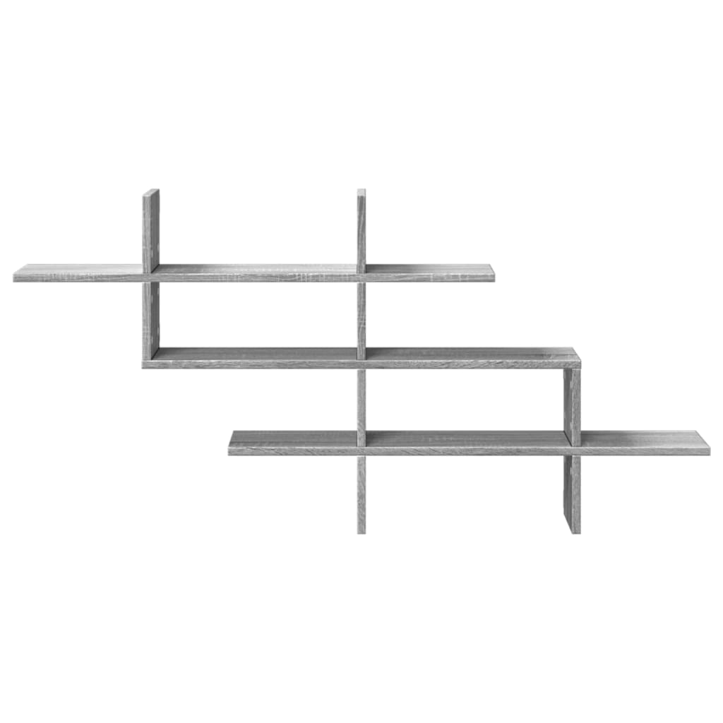 vidaXL Étagère murale gris sonoma 124,5x18x60,5 cm bois d'ingénierie