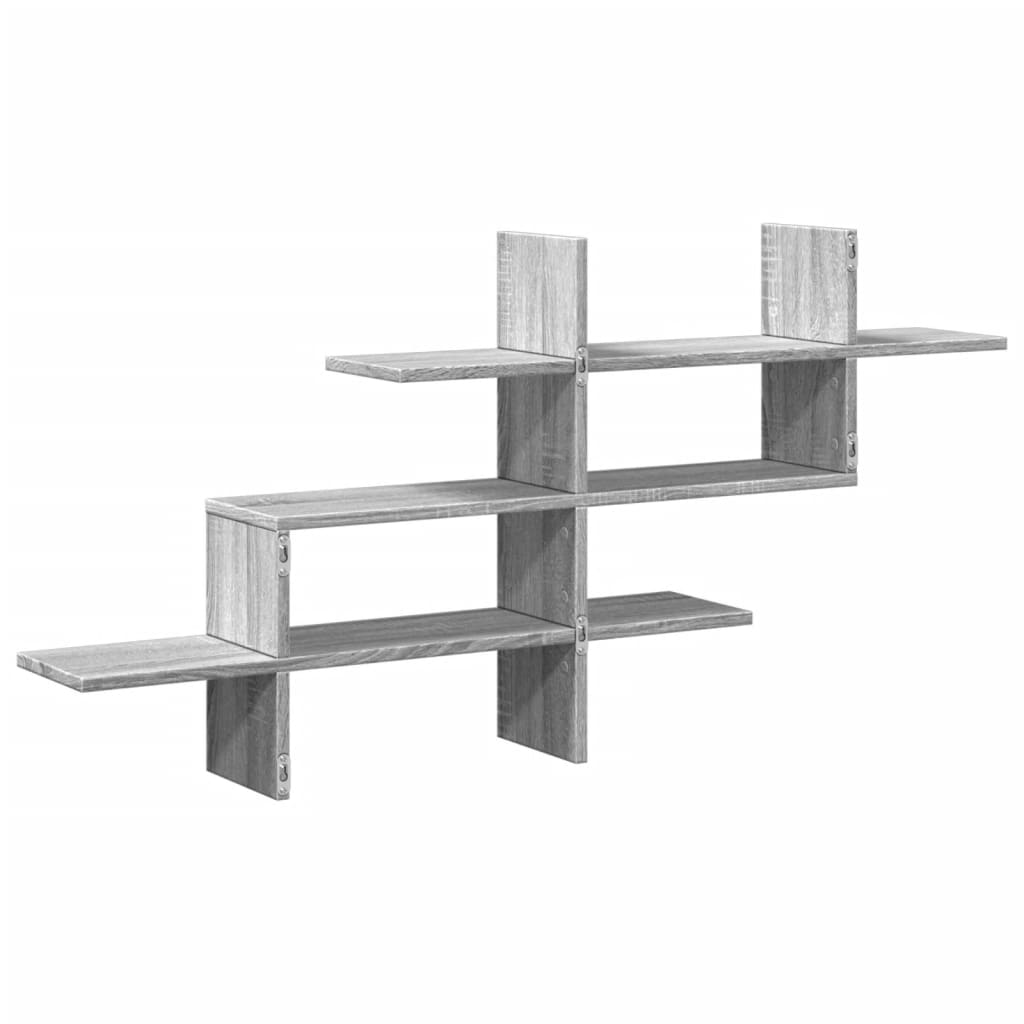 vidaXL Étagère murale gris sonoma 124,5x18x60,5 cm bois d'ingénierie