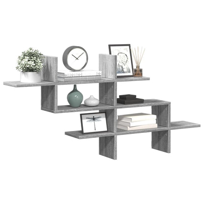 vidaXL Étagère murale gris sonoma 124,5x18x60,5 cm bois d'ingénierie