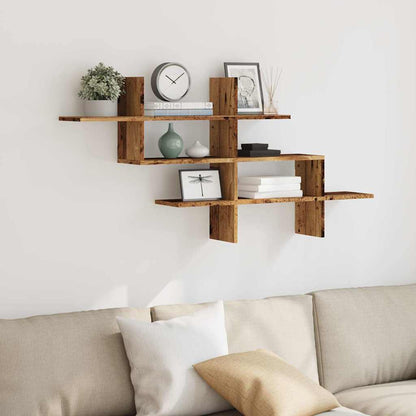 vidaXL Étagère murale aspect bois recyclé 124,5x18x60,5 cm bois d'ingénierie