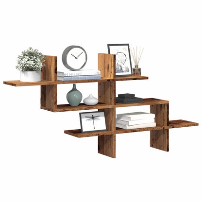 vidaXL Étagère murale aspect bois recyclé 124,5x18x60,5 cm bois d'ingénierie