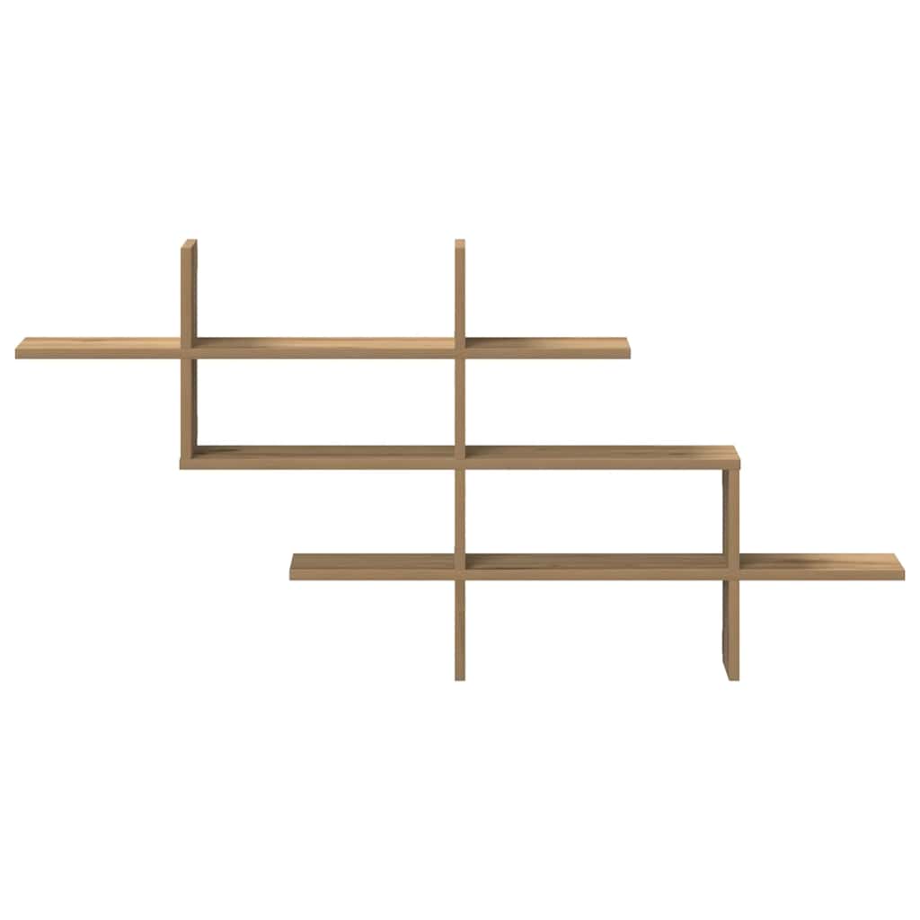 vidaXL Wandregal Artisan-Eiche 124,5x18x60,5 cm Holzwerkstoff