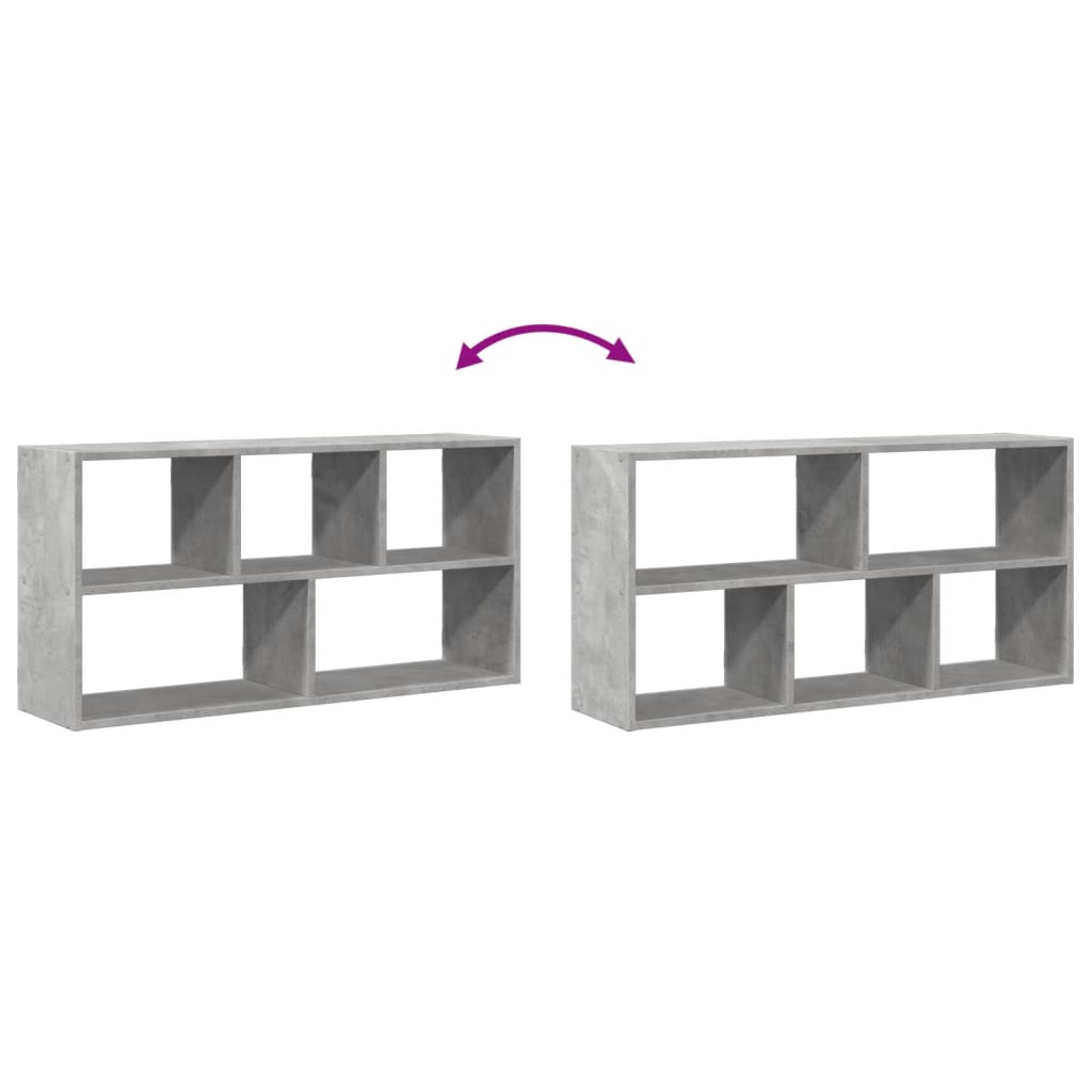 vidaXL Étagère murale gris béton 100x25x50 cm Aggloméré