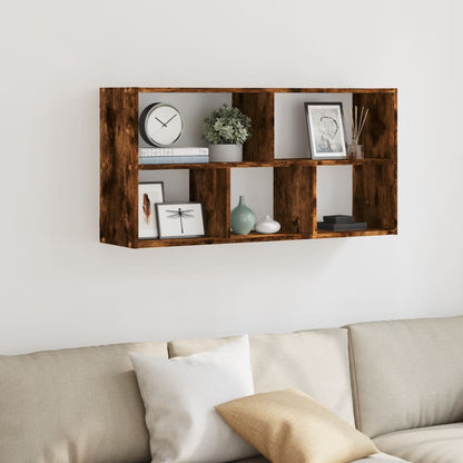 vidaXL Wandregal Räuchereiche 100x25x50 cm Holzwerkstoff