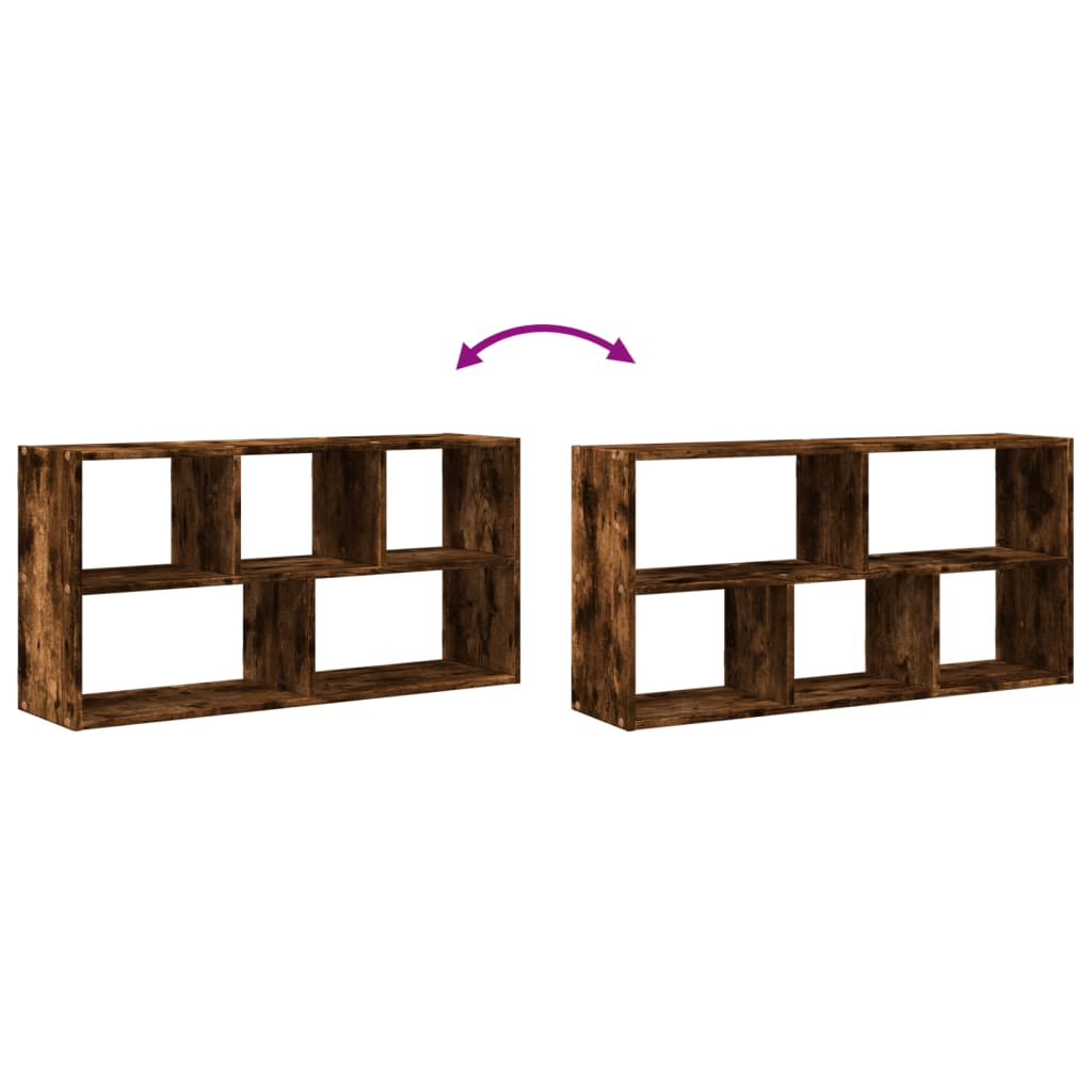 vidaXL Wandregal Räuchereiche 100x25x50 cm Holzwerkstoff