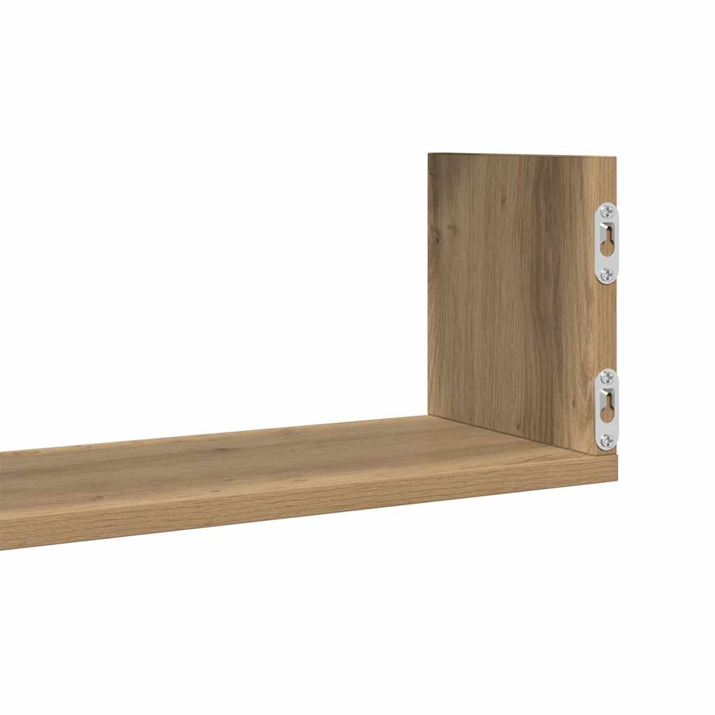 vidaXL Wandregale 3 Stk. Artisan-Eiche 58x18x18 cm Holzwerkstoff