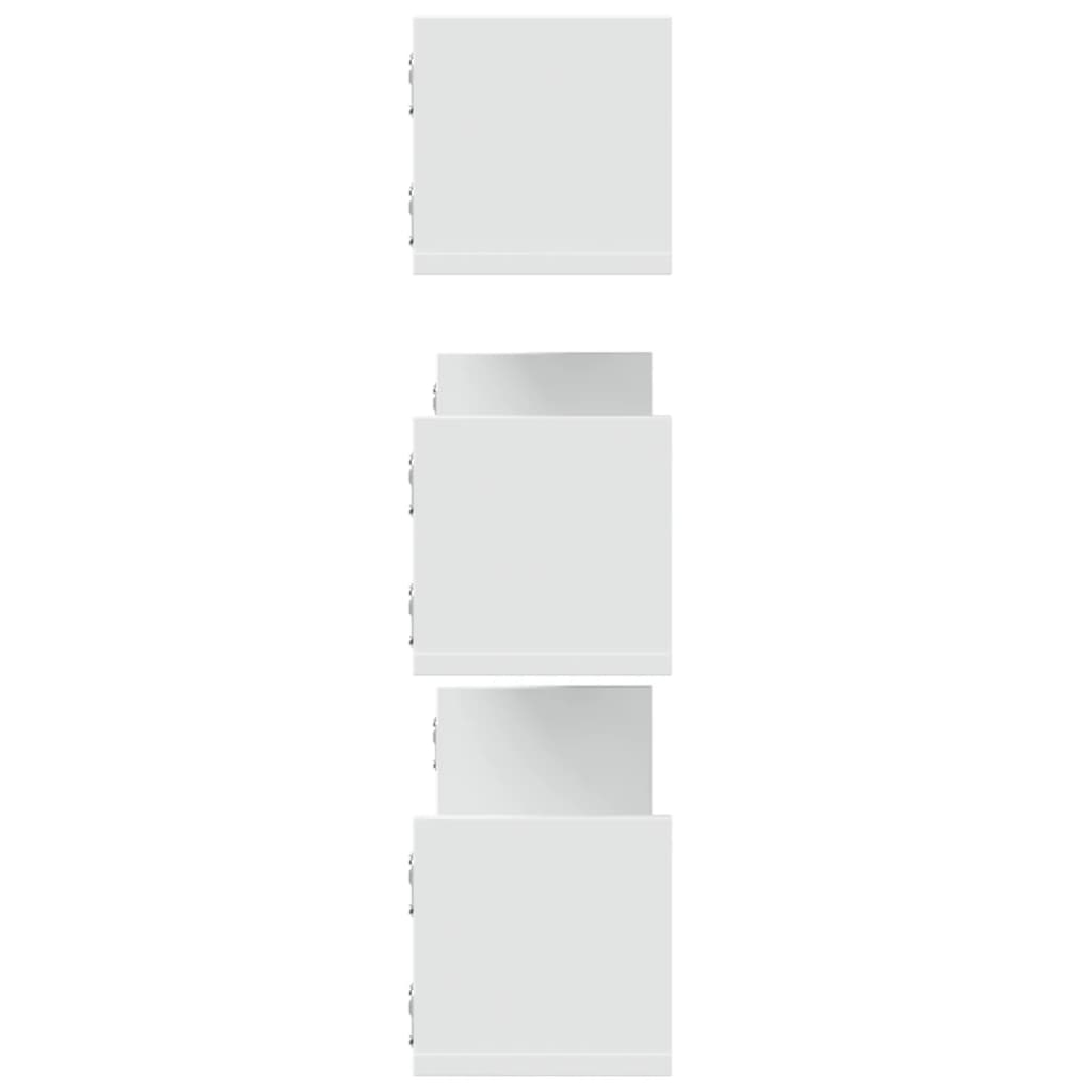 vidaXL Étagères murales 3 pcs Blanc 80x18x18 cm Bois d'ingénierie