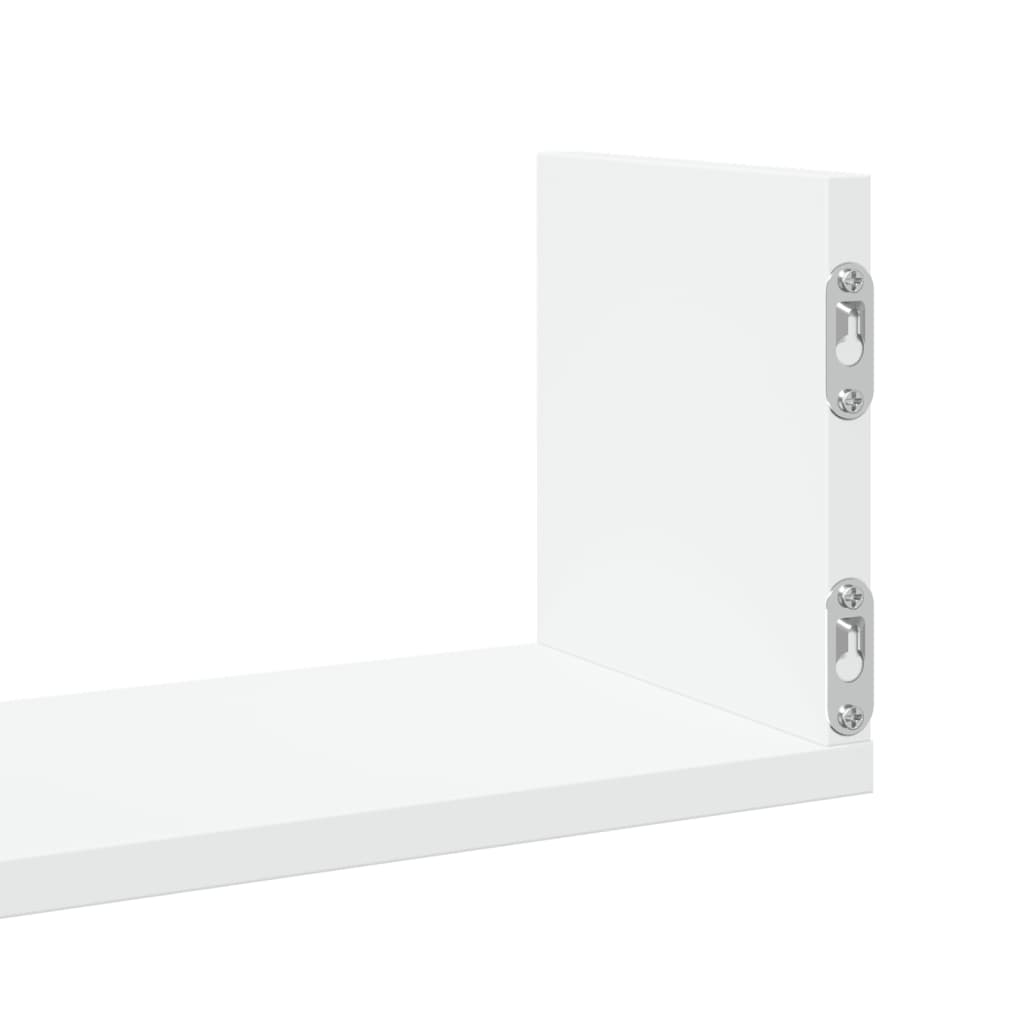 vidaXL Étagères murales 3 pcs Blanc 80x18x18 cm Bois d'ingénierie