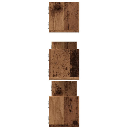 vidaXL Étagères murales 3 pcs aspect bois de récupération 80x18x18 cm Bois d'ingénierie