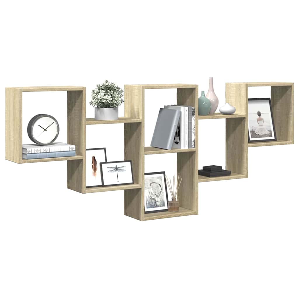 vidaXL Étagère murale chêne Sonoma 159x18x66 cm bois d'ingénierie