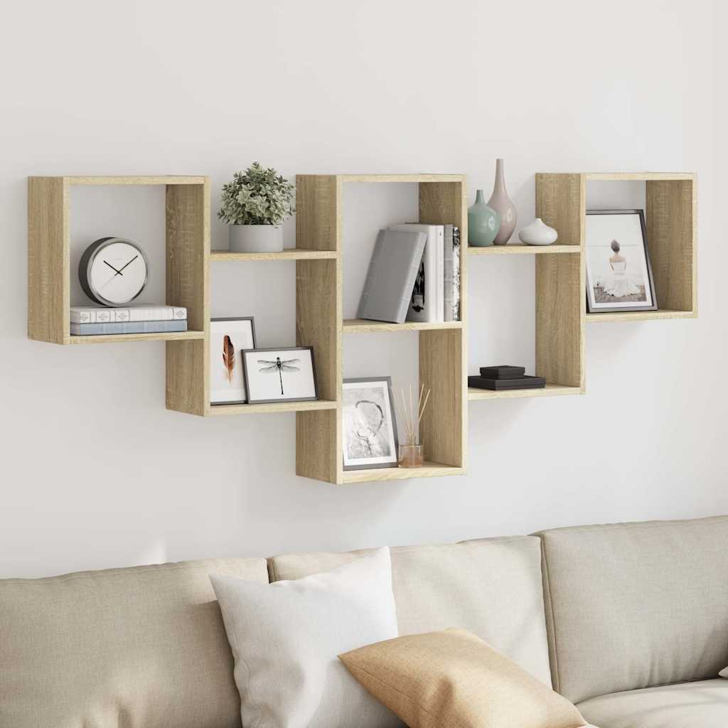 vidaXL Étagère murale chêne Sonoma 159x18x66 cm bois d'ingénierie
