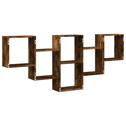 vidaXL Wandregal Räuchereiche 159x18x66 cm Holzwerkstoff