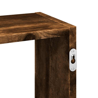 vidaXL Wandregal Räuchereiche 159x18x66 cm Holzwerkstoff