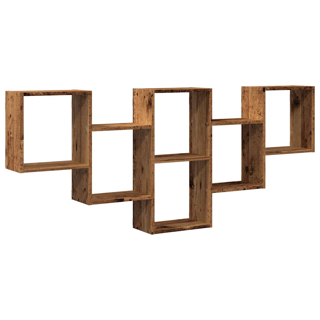 vidaXL Wandregal Altholz-Optik 159x18x66 cm Holzwerkstoff