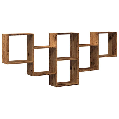 vidaXL Wandregal Altholz-Optik 159x18x66 cm Holzwerkstoff
