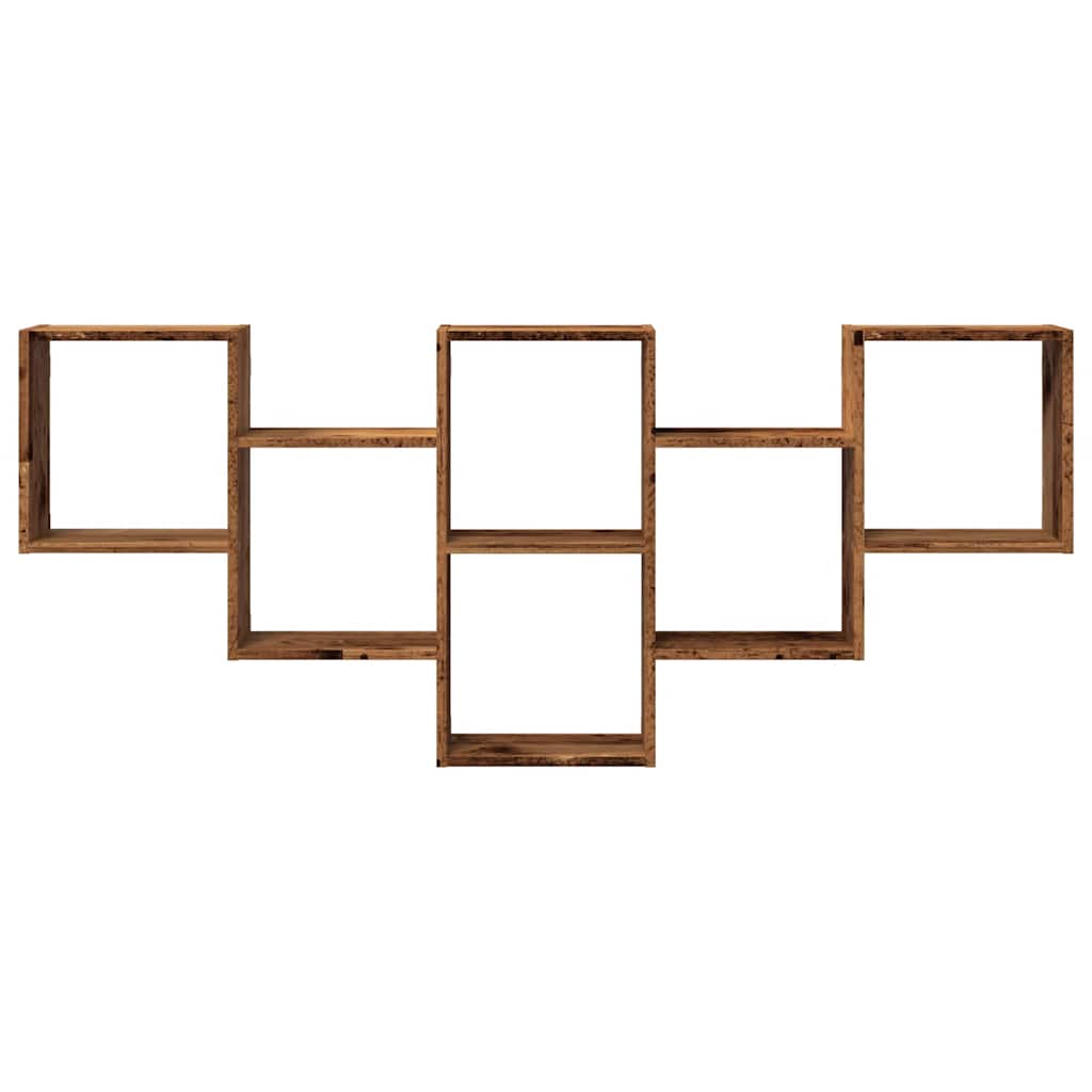 vidaXL Wandregal Altholz-Optik 159x18x66 cm Holzwerkstoff