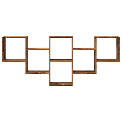 vidaXL Wandregal Altholz-Optik 159x18x66 cm Holzwerkstoff
