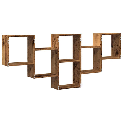 vidaXL Wandregal Altholz-Optik 159x18x66 cm Holzwerkstoff