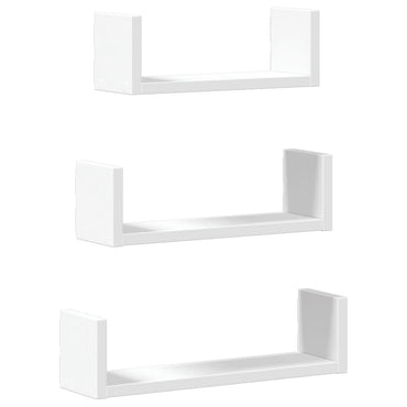 vidaXL Étagère murale 3 pcs Blanc Bois d'ingénierie