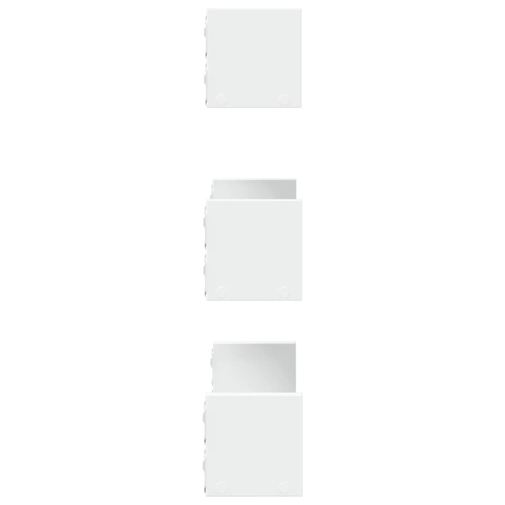 vidaXL Étagère murale 3 pcs Blanc Bois d'ingénierie