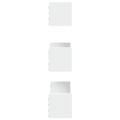 vidaXL Étagère murale 3 pcs Blanc Bois d'ingénierie