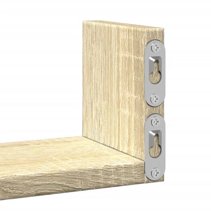 vidaXL Étagère murale 3 pcs chêne Sonoma en bois d'ingénierie