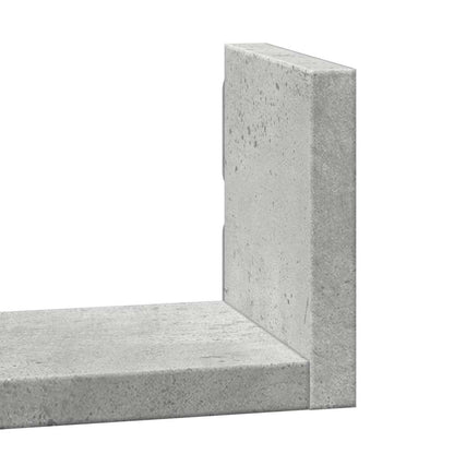 vidaXL Étagère murale 3 pcs Gris béton Aggloméré