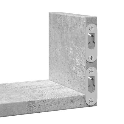 vidaXL Étagère murale 3 pcs Gris béton Aggloméré