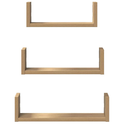 vidaXL Wandregale 3 Stk. Artisan-Eiche Holzwerkstoff