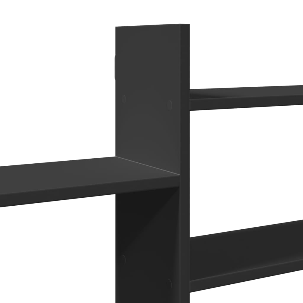 vidaXL Wandregal Schwarz 167,5x18x68 cm Holzwerkstoff
