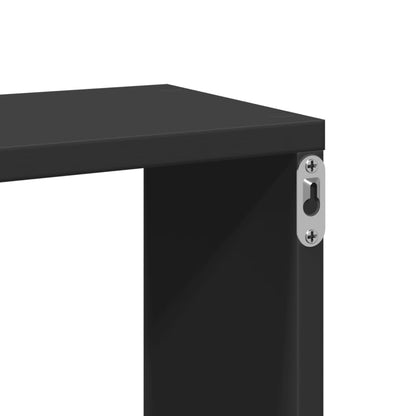 vidaXL Wandregal Schwarz 167,5x18x68 cm Holzwerkstoff