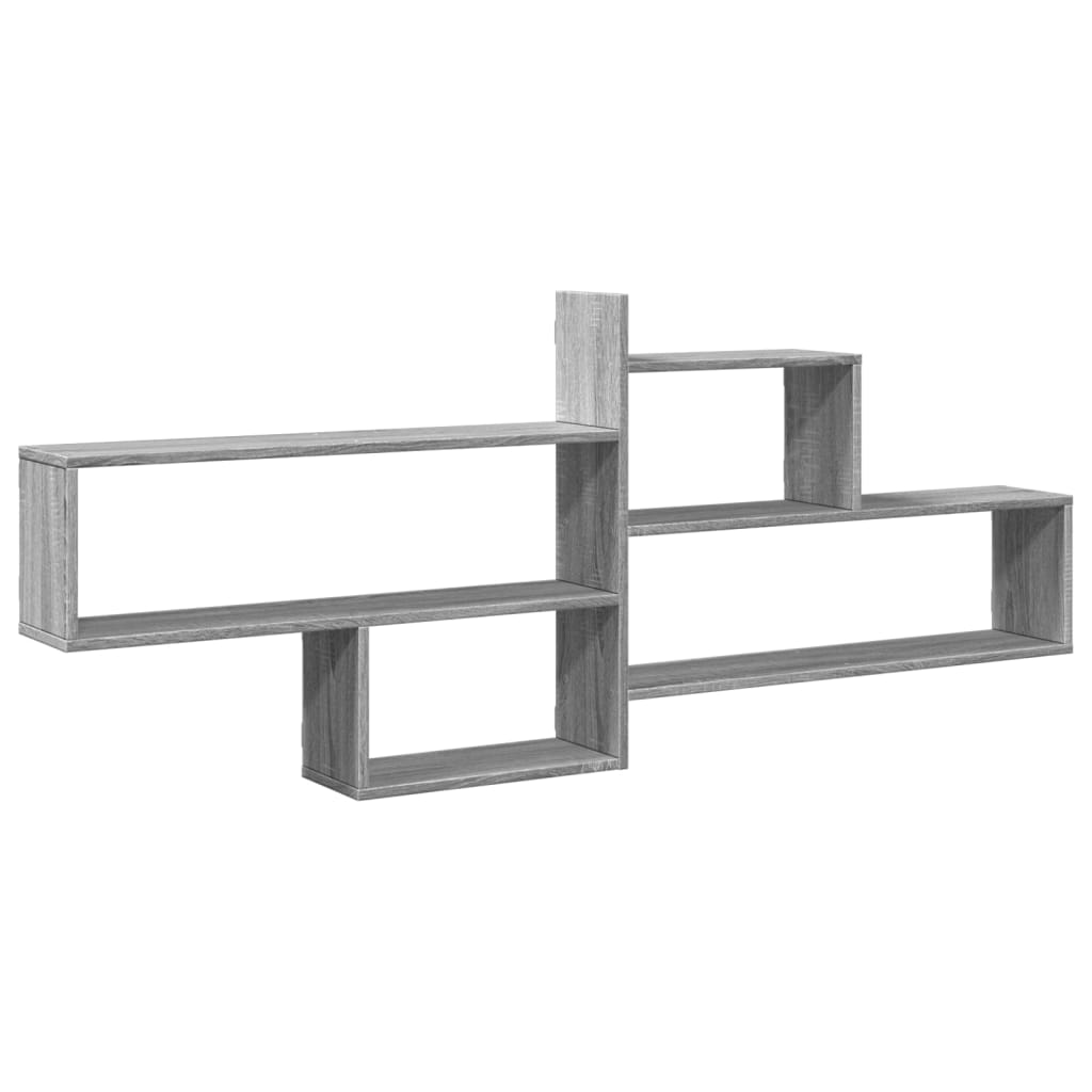 vidaXL Étagère murale gris Sonoma 167,5x18x68 cm, aggloméré