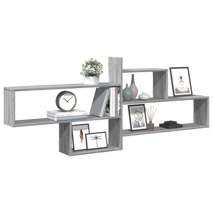 vidaXL Étagère murale gris Sonoma 167,5x18x68 cm, aggloméré
