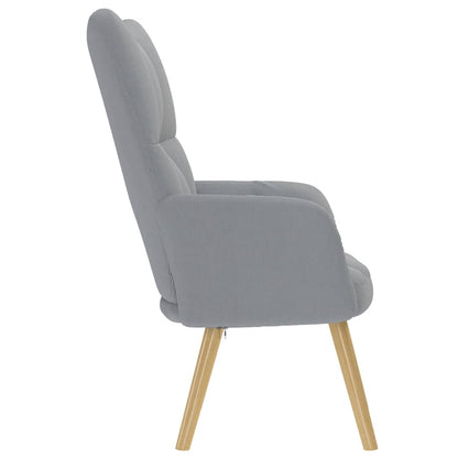 vidaXL Fauteuil relax Gris clair Tissu