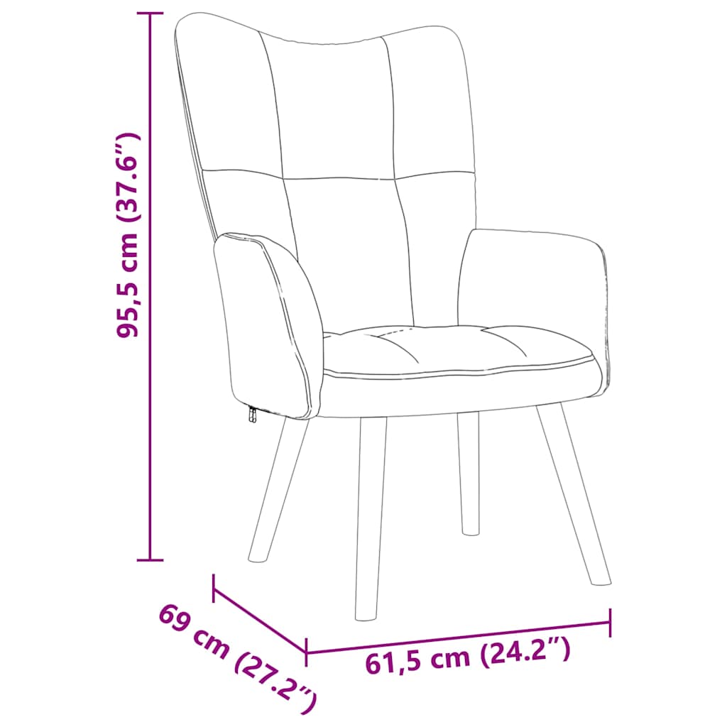 vidaXL Relaxsessel Schwarz Stoff