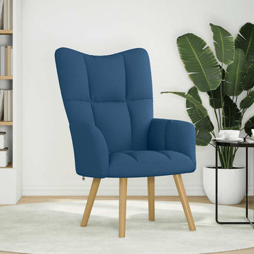 vidaXL Fauteuil relax Tissu bleu