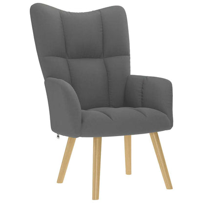 vidaXL Fauteuil relax avec repose-pieds gris foncé en tissu