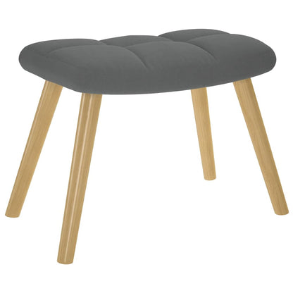 vidaXL Fauteuil relax avec repose-pieds gris foncé en tissu