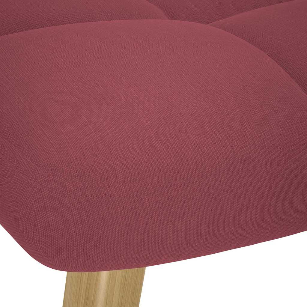 vidaXL Relaxsessel mit Hocker Weinrot Stoff