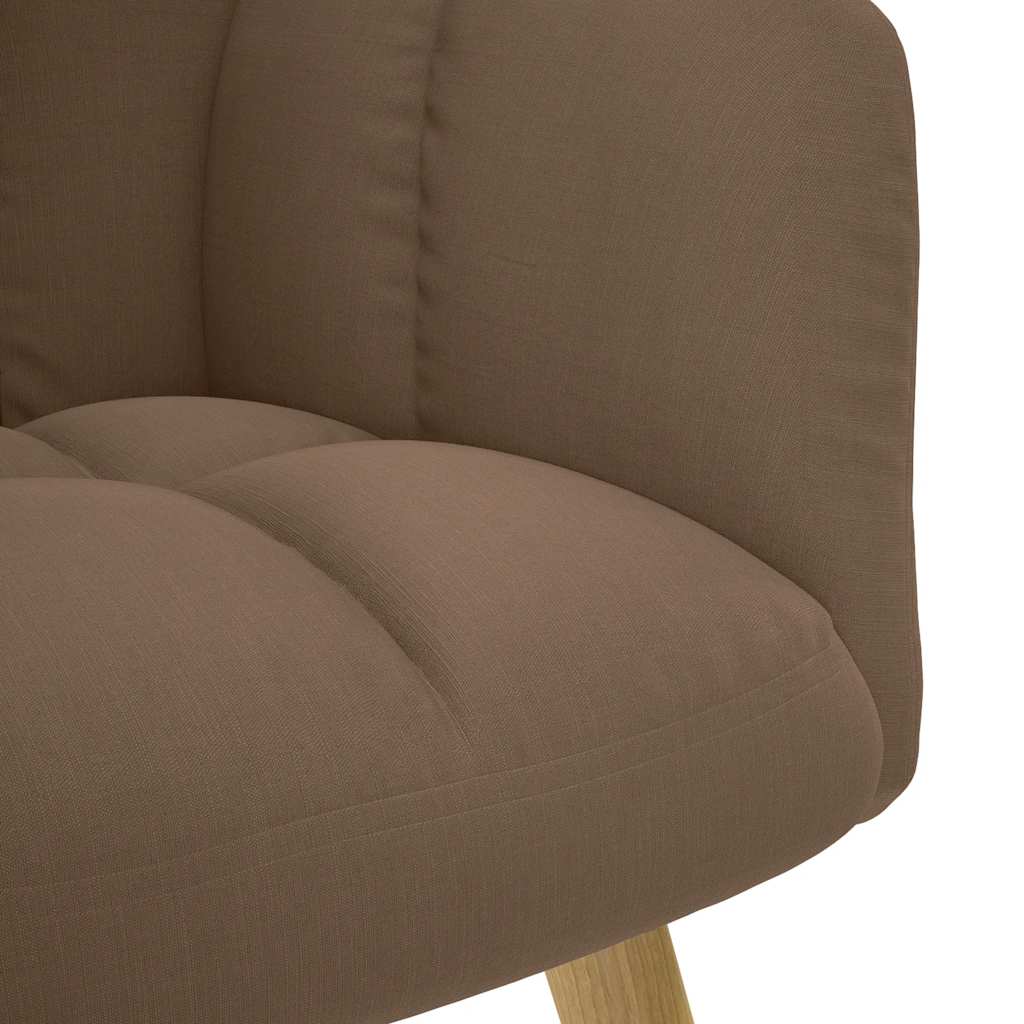 vidaXL Relaxsessel mit Hocker Braun Stoff