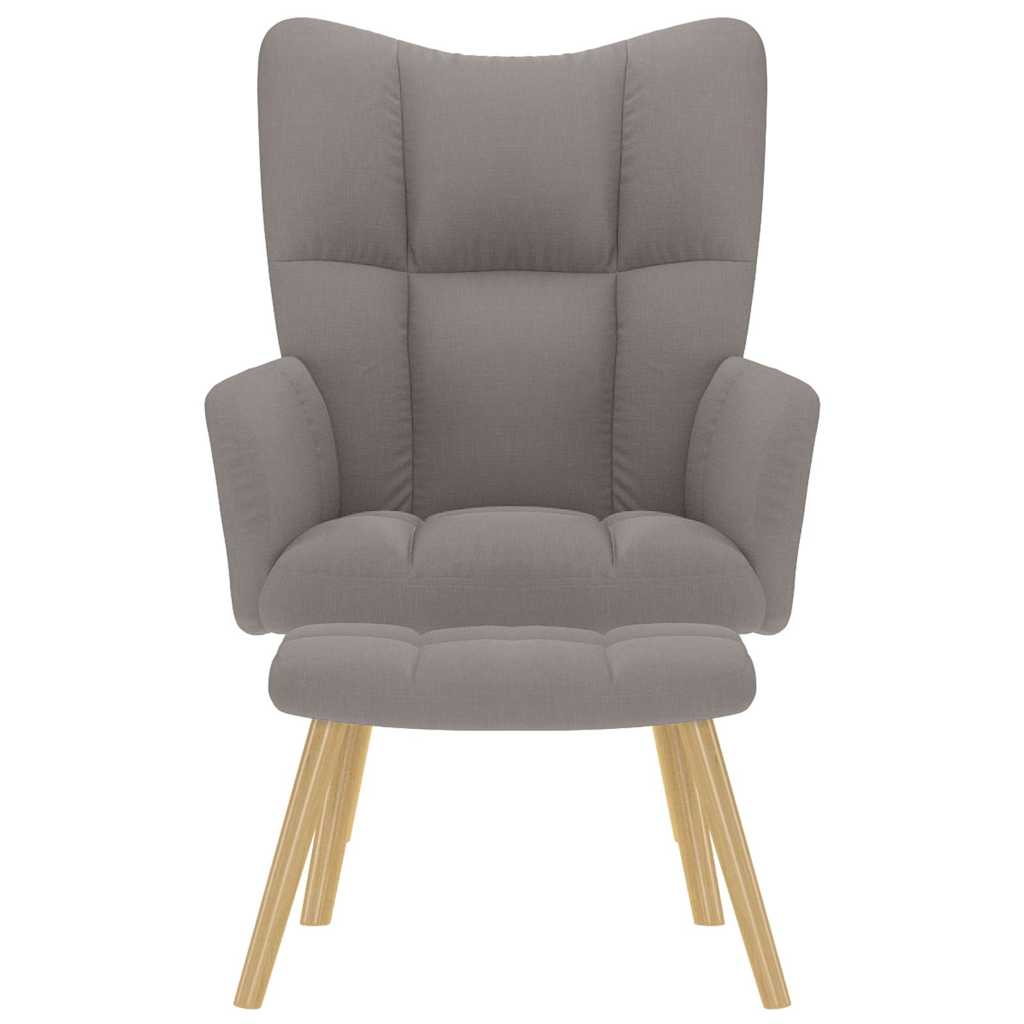 vidaXL Fauteuil relax avec repose-pieds taupe tissu