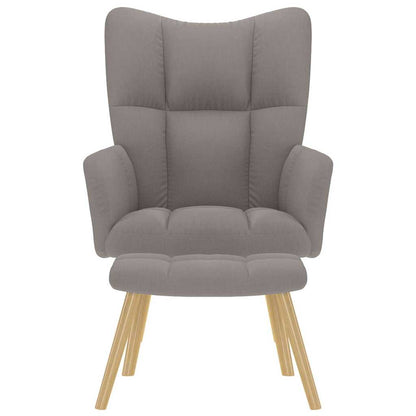 vidaXL Fauteuil relax avec repose-pieds taupe tissu
