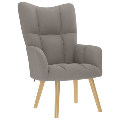 vidaXL Fauteuil relax avec repose-pieds taupe tissu