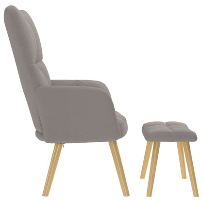 vidaXL Fauteuil relax avec repose-pieds taupe tissu